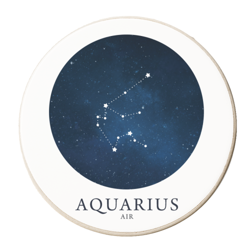 AQUARIUS - personalised beer coaster by Paper Deep Design