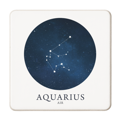 AQUARIUS - personalised beer coaster by Paper Deep Design