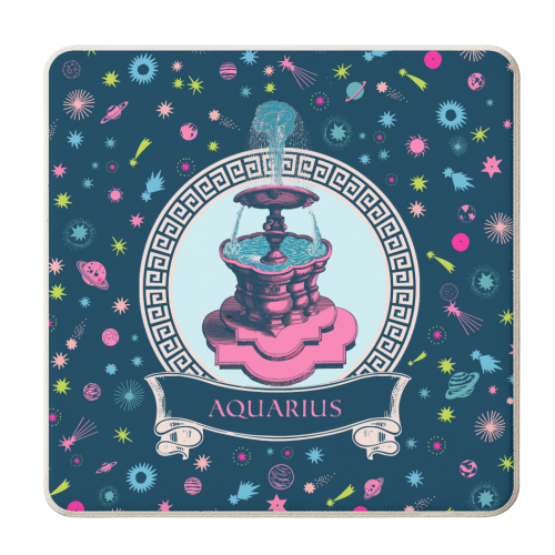 Aquarius - personalised beer coaster by Wallace Elizabeth