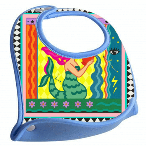 Aquarius star sign - feeding bib by Wallace Elizabeth