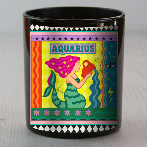 Aquarius star sign - scented candle by Wallace Elizabeth