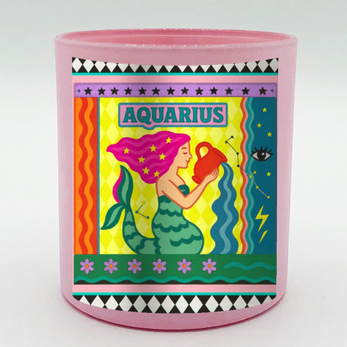 Aquarius star sign - scented candle by Wallace Elizabeth