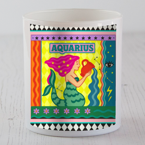 Aquarius star sign - scented candle by Wallace Elizabeth
