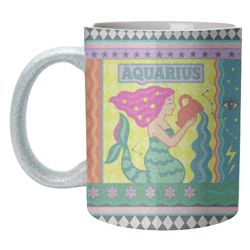 Aquarius star sign - unique mug by Wallace Elizabeth