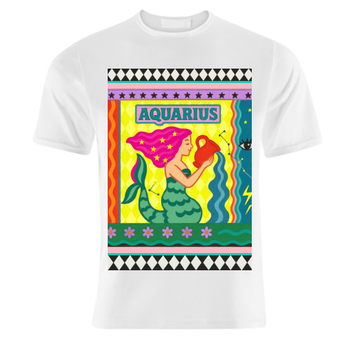 Aquarius star sign - unique t shirt by Wallace Elizabeth