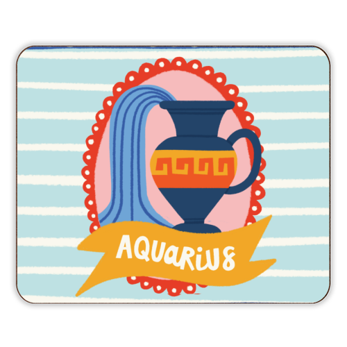 Aquarius Star Sign Zodiac Astrology Design - designer placemat by AbiGoLucky