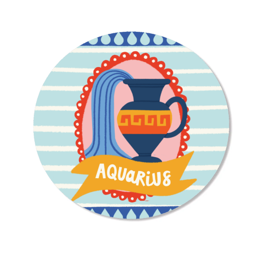 Aquarius Star Sign Zodiac Astrology Design - Magnet by AbiGoLucky