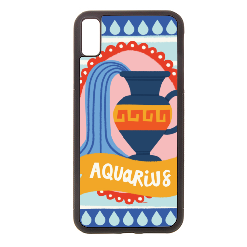 Aquarius Star Sign Zodiac Astrology Design - stylish phone case by AbiGoLucky