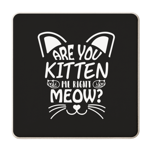 are you kitten me right now? - personalised beer coaster by Anastasios Konstantinidis