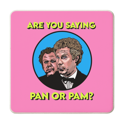 Are You Saying Pan Or Pam? - personalised beer coaster by Wallace Elizabeth