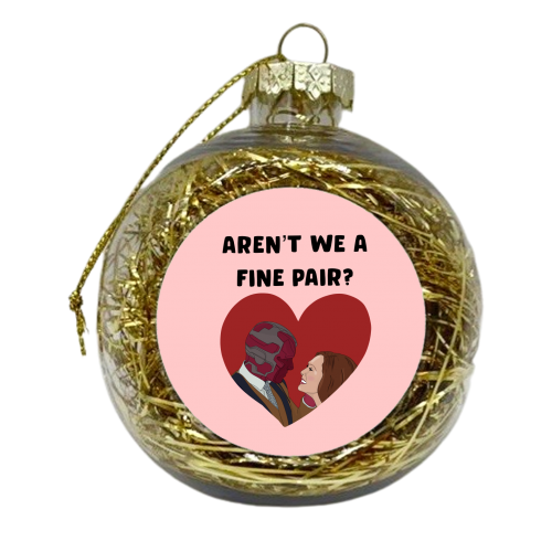 Aren't We a Fine Pair? - xmas bauble by Pink and Pip