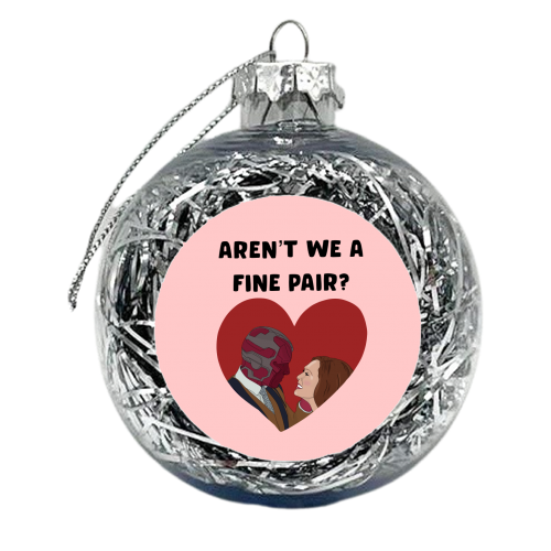 Aren't We a Fine Pair? - xmas bauble by Pink and Pip