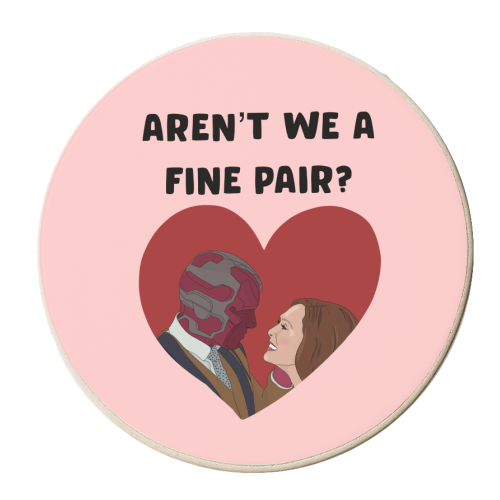 Aren't We a Fine Pair? - personalised beer coaster by Pink and Pip