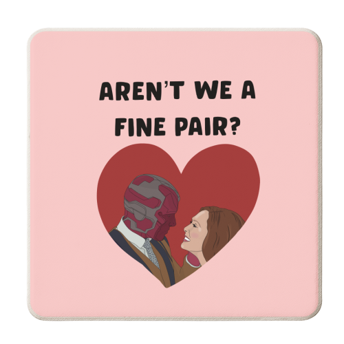 Aren't We a Fine Pair? - personalised beer coaster by Pink and Pip