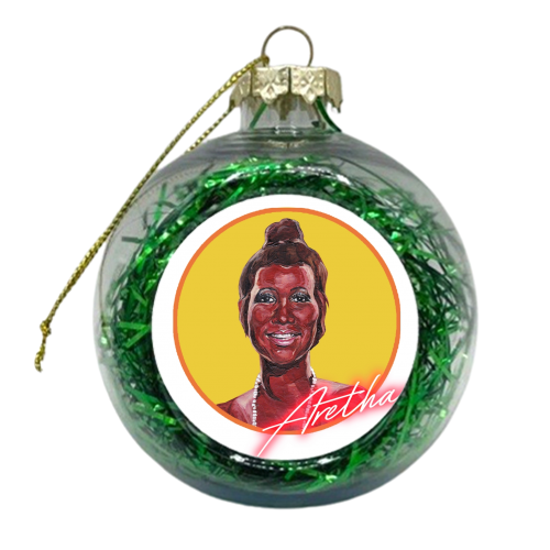 Aretha Franklin - xmas bauble by Thom Kofoed