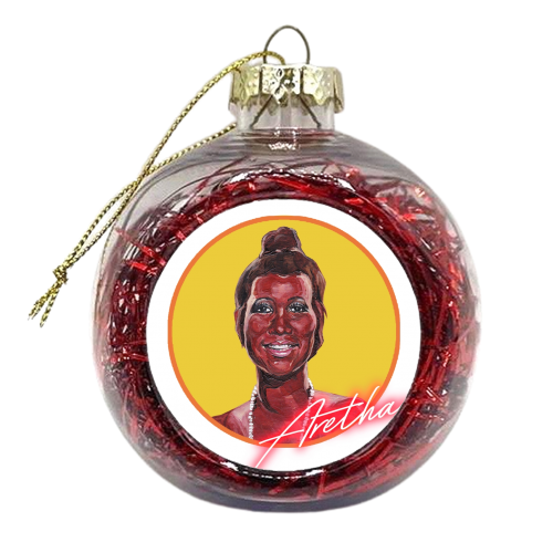 Aretha Franklin - xmas bauble by Thom Kofoed