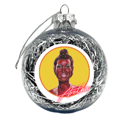 Aretha Franklin - xmas bauble by Thom Kofoed