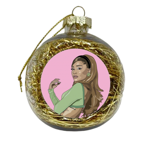Ariana Grande Collection - xmas bauble by Catherine Critchley.