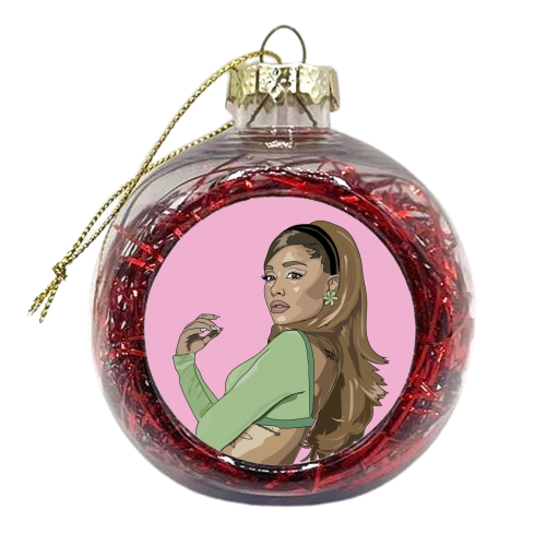 Ariana Grande Collection - xmas bauble by Catherine Critchley.