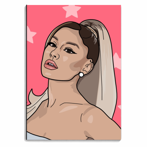Ariana grande star print - personalised A4, A5, A6 notebook by The Girl Next Draw