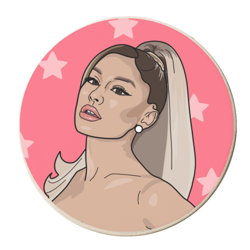 Ariana grande star print - personalised beer coaster by The Girl Next Draw