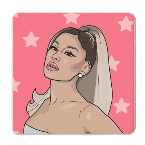 Ariana grande star print - personalised beer coaster by The Girl Next Draw