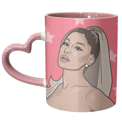Ariana grande star print - unique mug by The Girl Next Draw