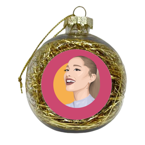 Ariana Grande - xmas bauble by Pink and Pip