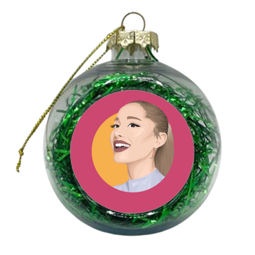 Ariana Grande - xmas bauble by Pink and Pip