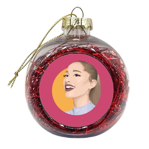 Ariana Grande - xmas bauble by Pink and Pip