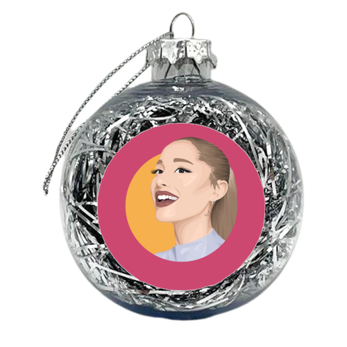 Ariana Grande - xmas bauble by Pink and Pip