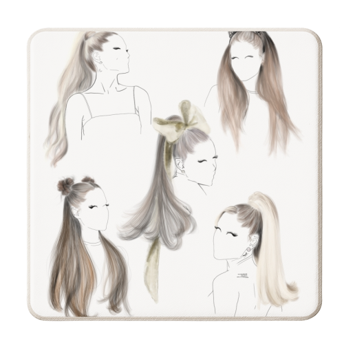 Ariana Grande's hair - personalised beer coaster by Yaz Raja