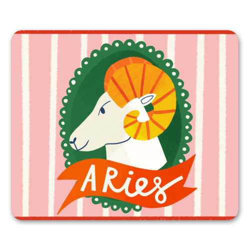 Aries Astrology Star Sign Design - mouse mat by AbiGoLucky