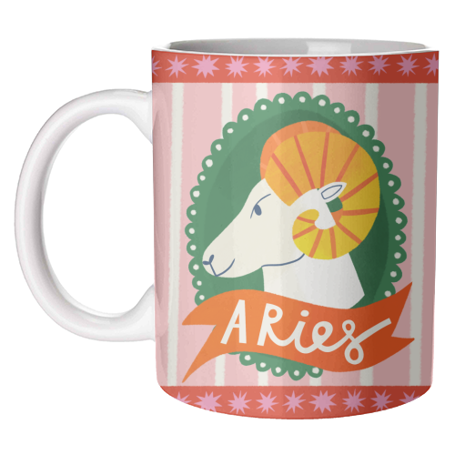 Aries Astrology Star Sign Design - unique mug by AbiGoLucky