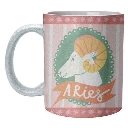Aries Astrology Star Sign Design - unique mug by AbiGoLucky