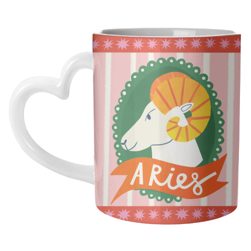 Aries Astrology Star Sign Design - unique mug by AbiGoLucky