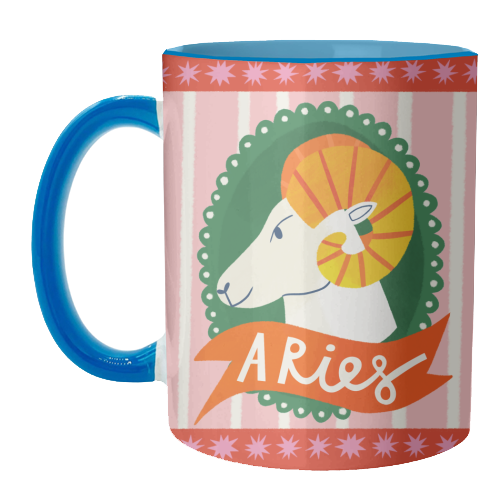 Aries Astrology Star Sign Design - unique mug by AbiGoLucky