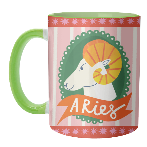 Aries Astrology Star Sign Design - unique mug by AbiGoLucky