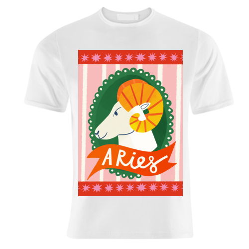 Aries Astrology Star Sign Design - unique t shirt by AbiGoLucky