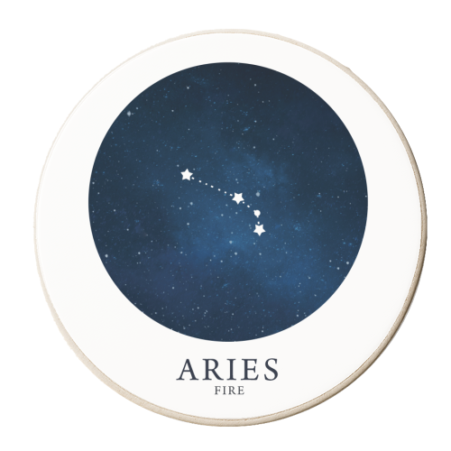 ARIES - personalised beer coaster by Paper Deep Design