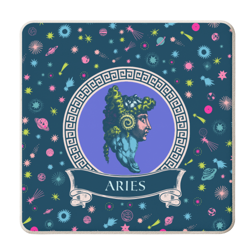 Aries - personalised beer coaster by Wallace Elizabeth