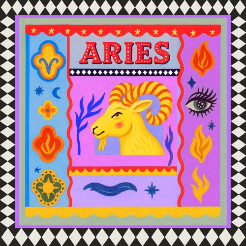 Aries star sign - Die Cut Sticker by Wallace Elizabeth