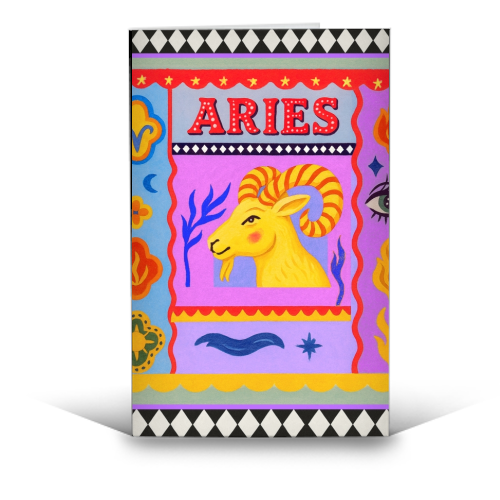 Aries star sign - funny greeting card by Wallace Elizabeth