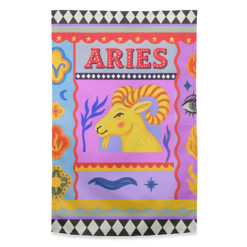 Aries star sign - funny tea towel by Wallace Elizabeth