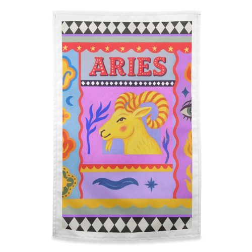 Aries star sign - funny tea towel by Wallace Elizabeth