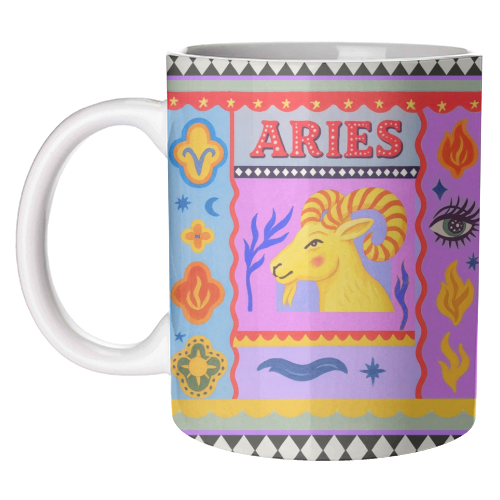 Aries star sign - unique mug by Wallace Elizabeth