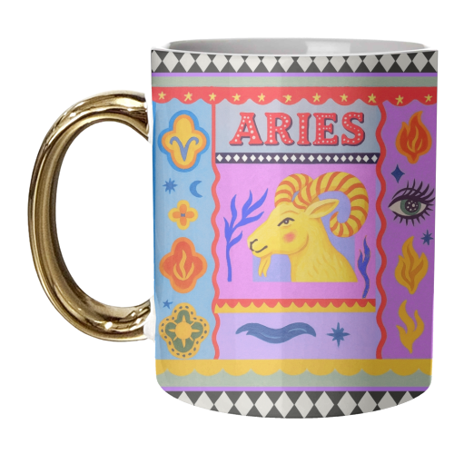Aries star sign - unique mug by Wallace Elizabeth