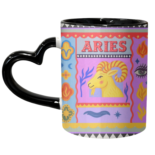Aries star sign - unique mug by Wallace Elizabeth