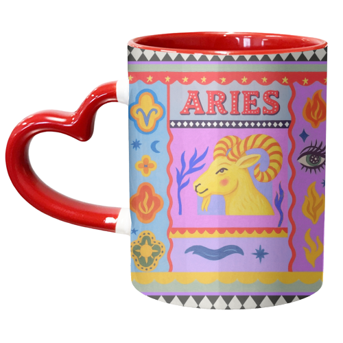 Aries star sign - unique mug by Wallace Elizabeth