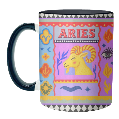 Aries star sign - unique mug by Wallace Elizabeth